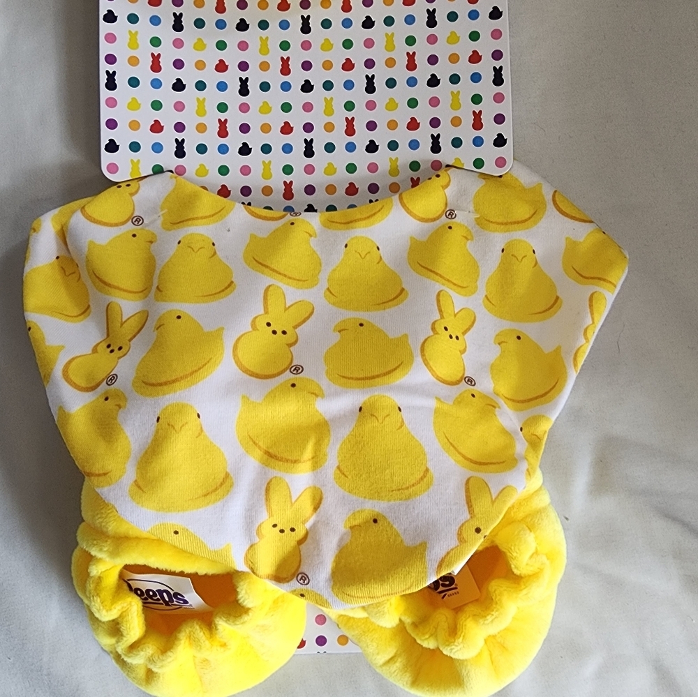 Peeps Baby Gift Set Hat Bib Booties Yellow Chick NWT - Picture 2 of 2